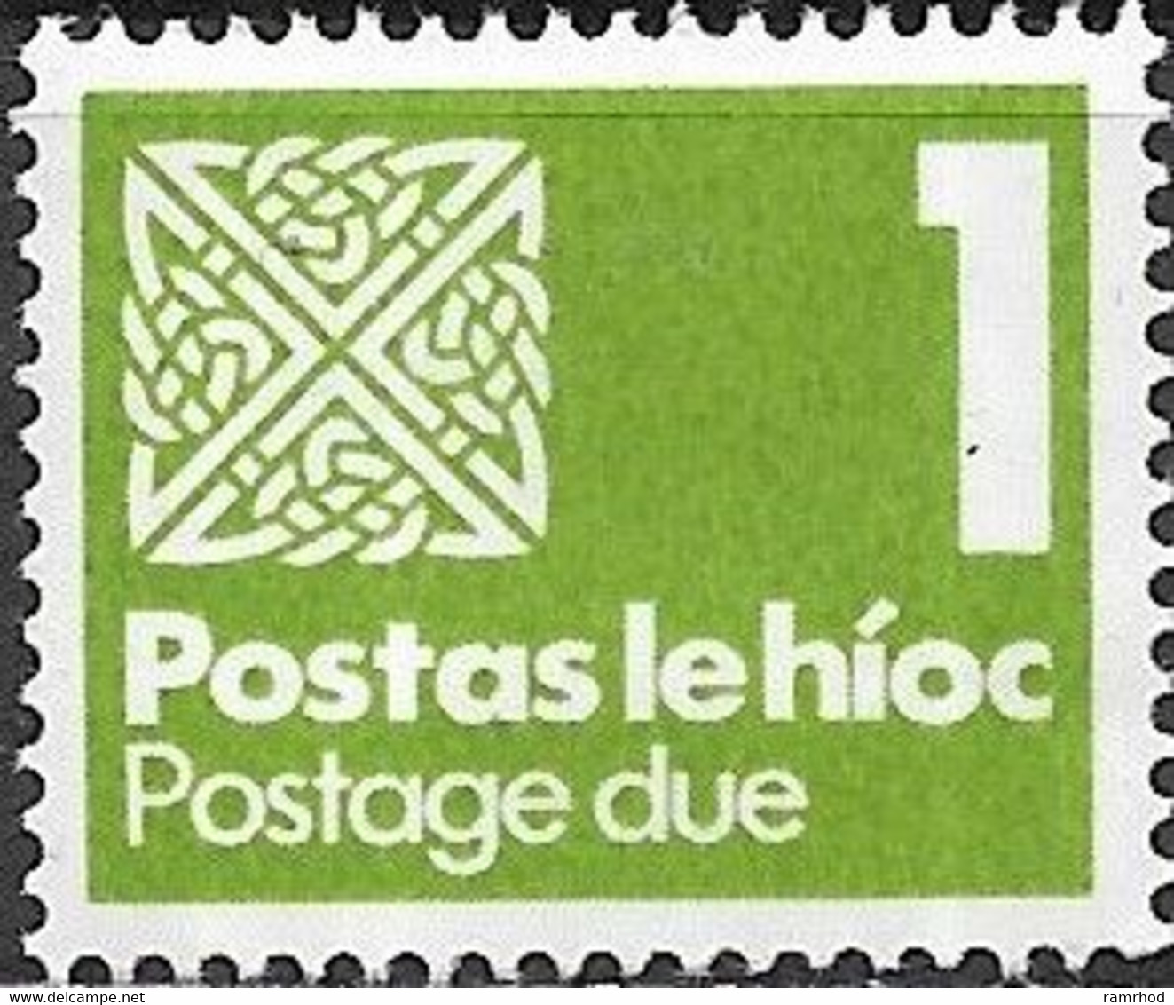 IRELAND 1980 Postage Due - 1p. - Green MH - Impuestos