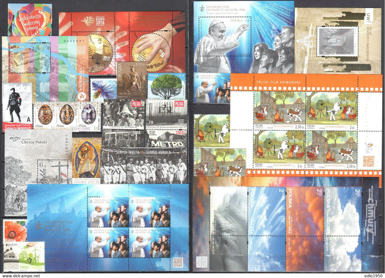 Poland 2016 - Complete Year Set - MNH (**) - Années Complètes