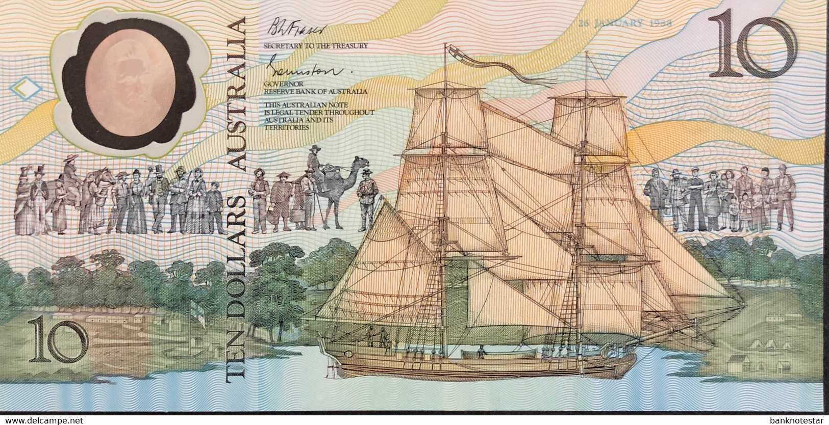 Australia 10 Dollars, P-49a (1991) - UNC - Nice Low Serial Number AA00090314 - 1988 (10$ Polymeerbiljetten)