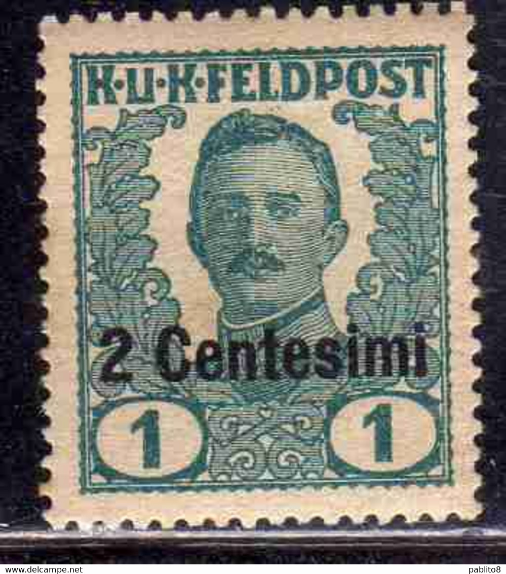 AUSTRIAN OCCUPATION OCCUPAZIONE AUSTRIACA 1918 EMPEROR IMPERATORE CARL CARLO I NON EMESSI NOT ISSUE CENT. 2c Su 1h MH - Occ. Autrichienne