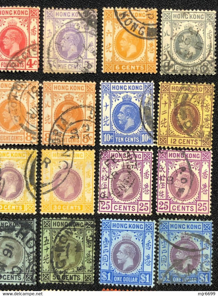 HONG KONG 1912\1921 KING GEORGE V X 34 STAMPS, WITH SOME GOOD HIGH VALUES - Used Stamps