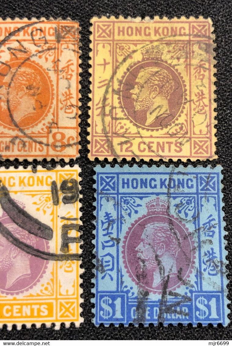 HONG KONG 1912\1921 KING GEORGE V X 34 STAMPS, WITH SOME GOOD HIGH VALUES