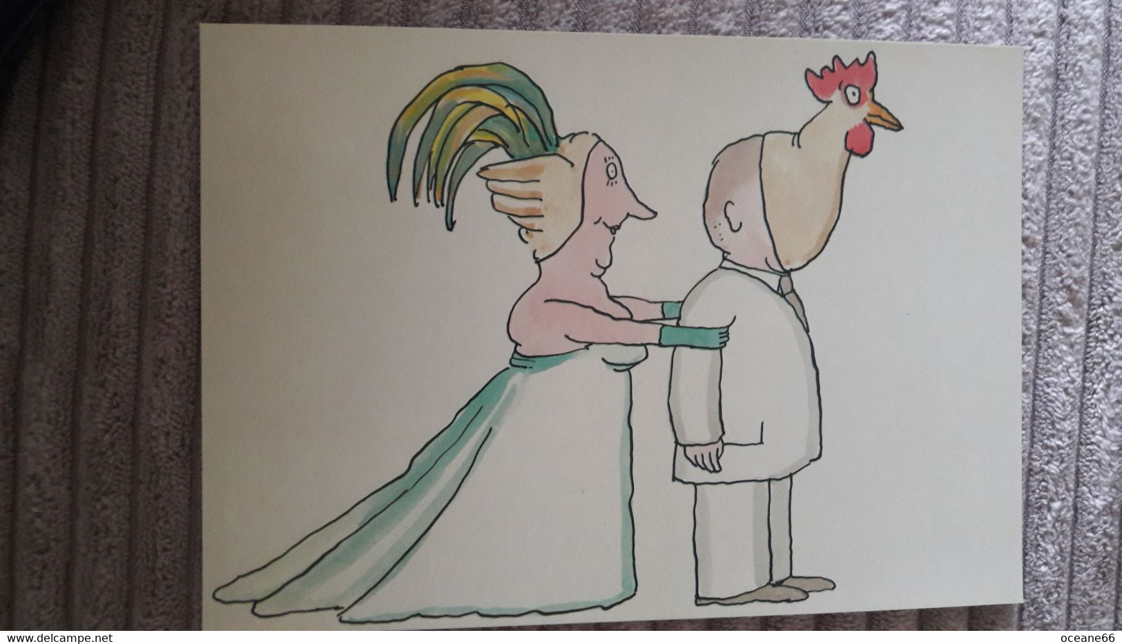 Tomi Ungerer 1983 Cartoon 172/06 Coq Poule Couple - Ungerer