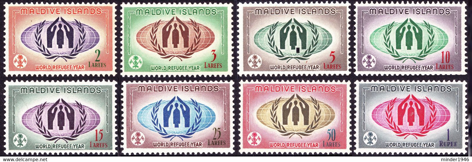 MALDIVES 1960 2l To 1r, Multicoloured, World Refugee Year Set SG62-69 MNH - Malediven (...-1965)