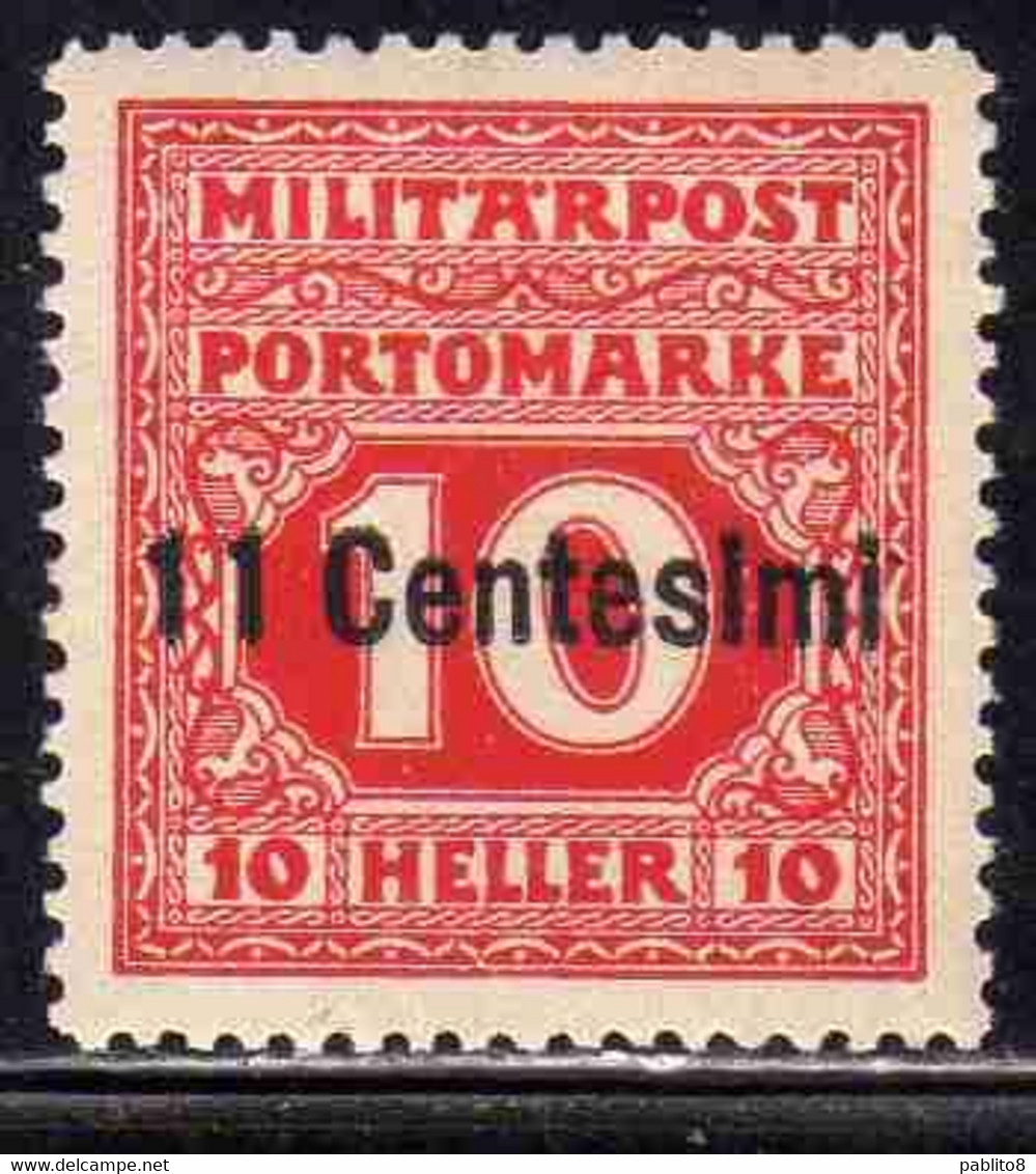 AUSTRIAN OCCUPATION OCCUPAZIONE AUSTRIACA 1918 SEGNATASSE POSTAGE DUE TASSE CENT. 11c Su 10h MH - Oest. Besetzung