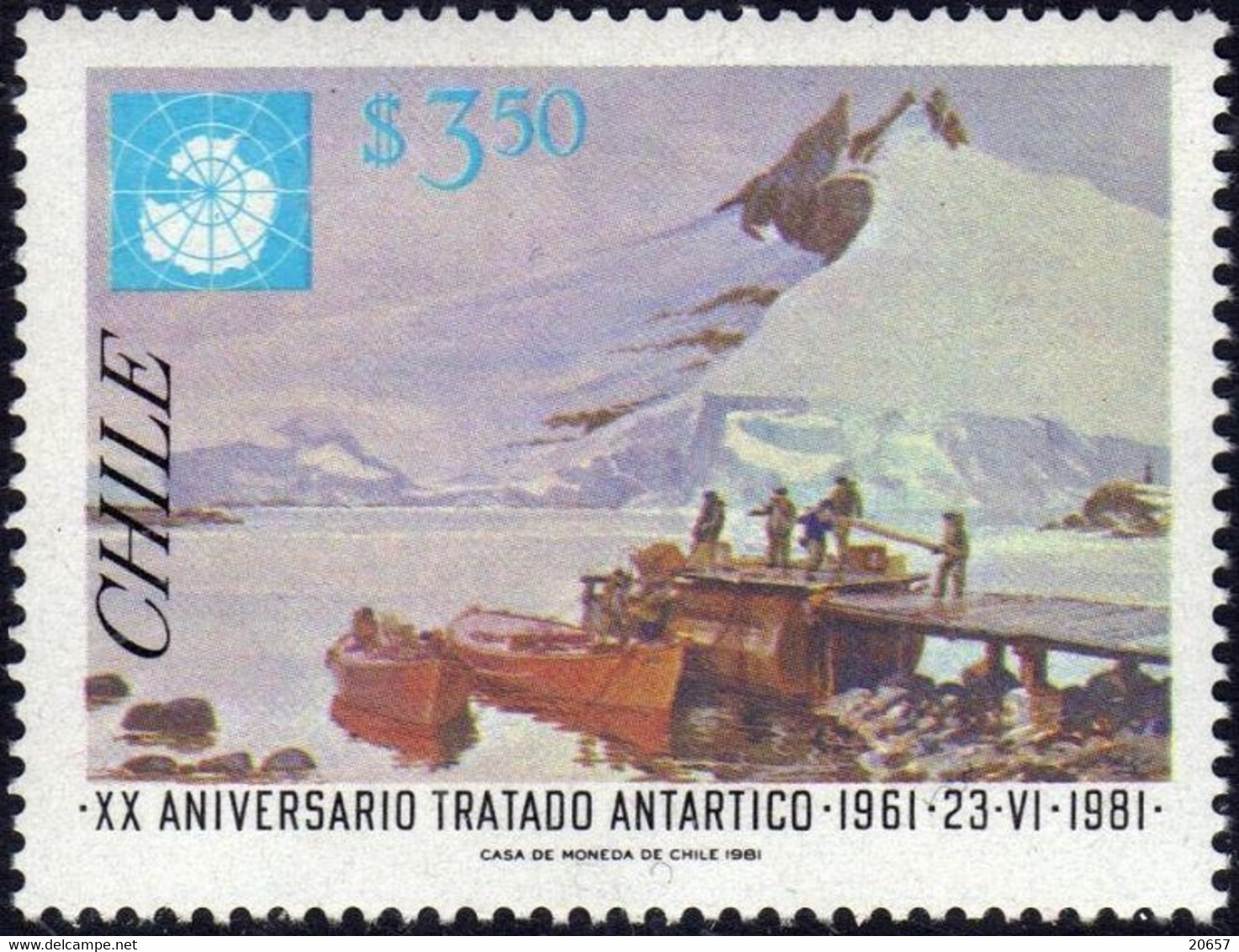 Chili Chile 0566 Traité Antarctique - Antarctic Treaty