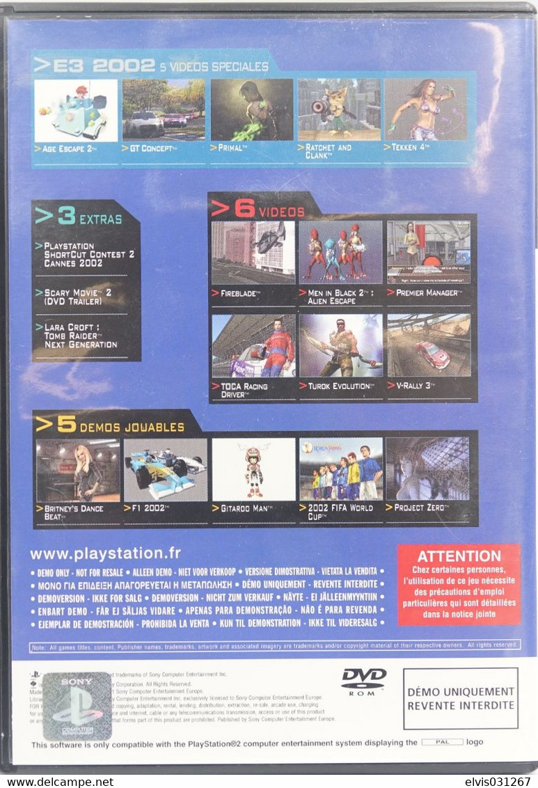 SONY PLAYSTATION MAGAZINE TWO PS2 : DEMO DISC CD22-23 E3 2002 - Playstation 2