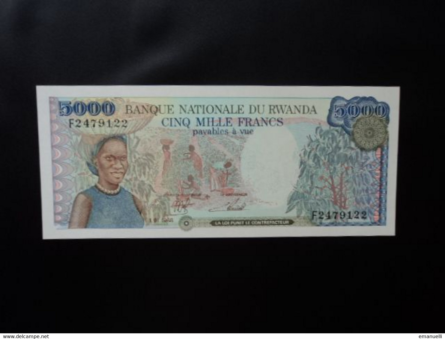 RWANDA * : 5000 FRANCS   1.01.1988    P 22a     NEUF ** - Rwanda