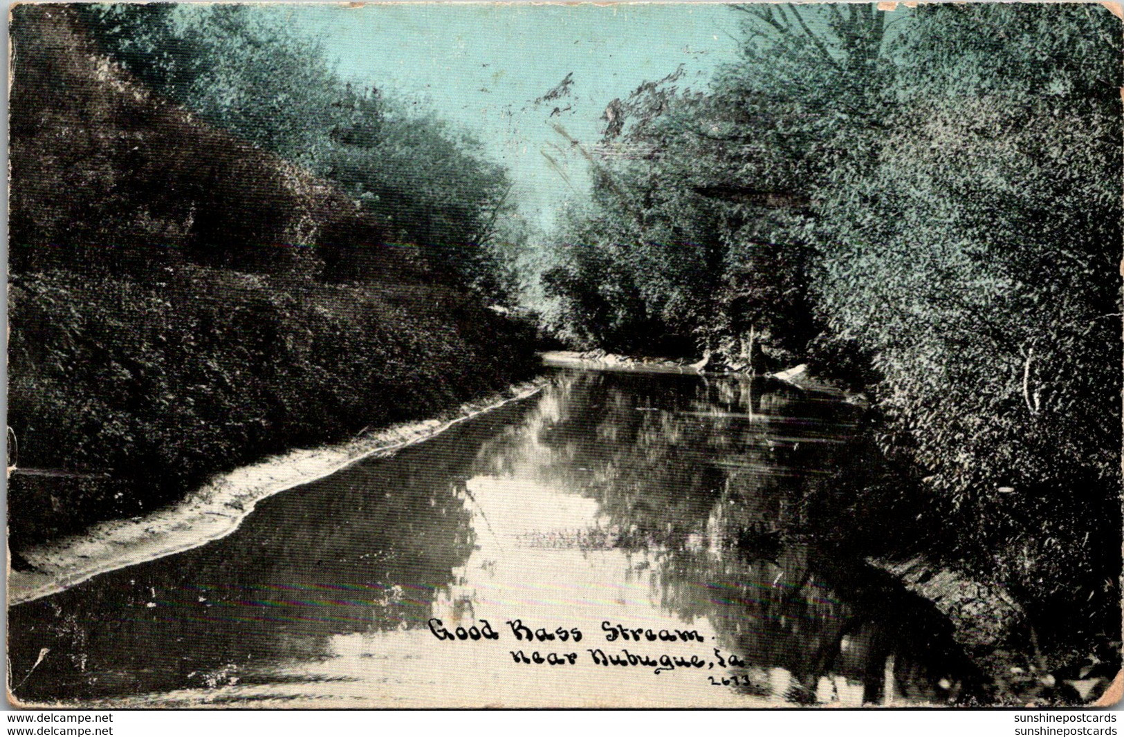 Iowa Dubuque Good Bass Stream 1909 - Dubuque