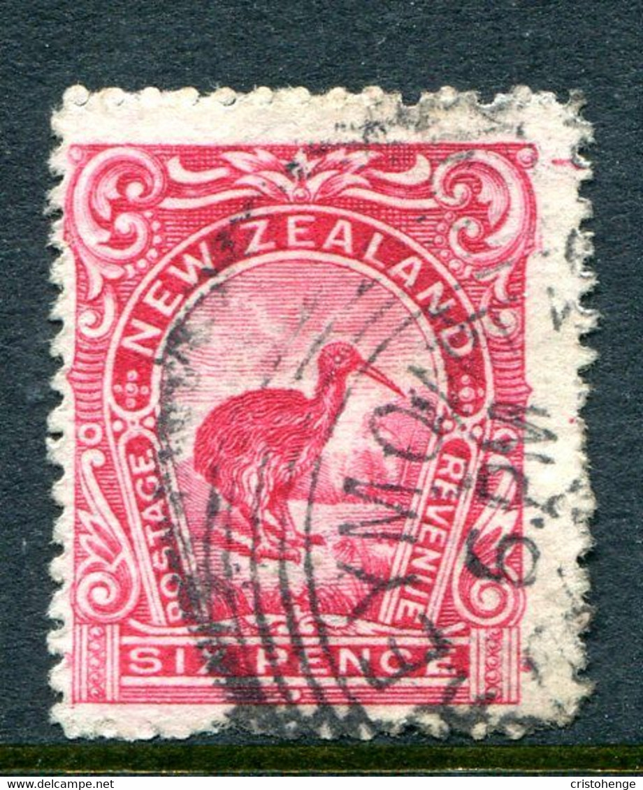 New Zealand 1907-08 Redrawn Pictorials - P.14 - 6d Kiwi Used (SG 376) - Gebraucht