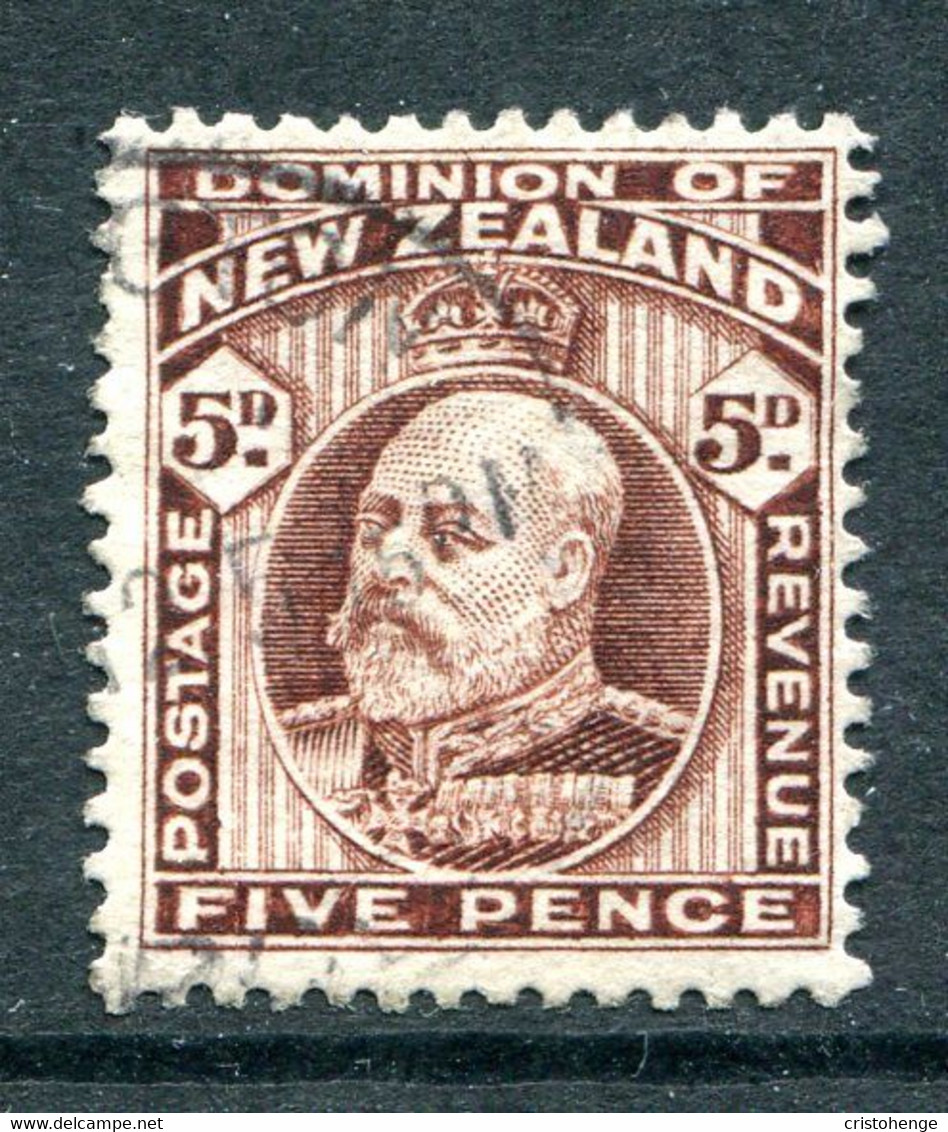 New Zealand 1909-16 King Edward VII - P.14 X 14½ - 5d Brown Used (SG 391) - Oblitérés