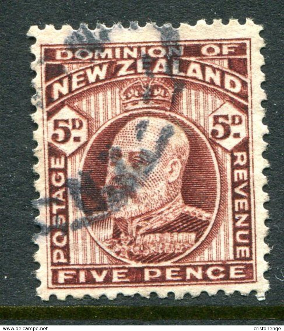 New Zealand 1909-16 King Edward VII - P.14 X 13½ - 5d Brown Used (SG 402) - Oblitérés