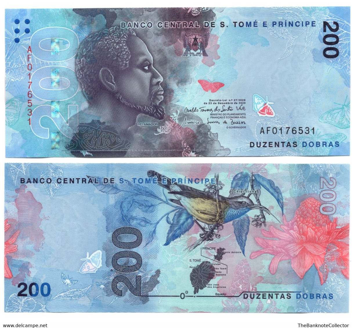 St Thomas & Prince 200 Dobras 2020(2021) P-81 UNC - São Tomé U. Príncipe