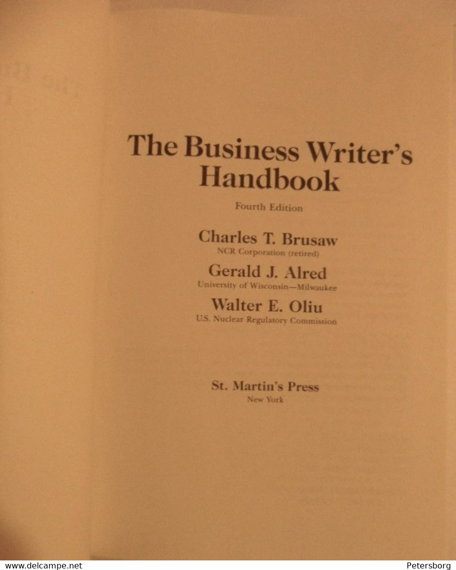 The Business Writer's Handbook. - Zaken/ Beheer