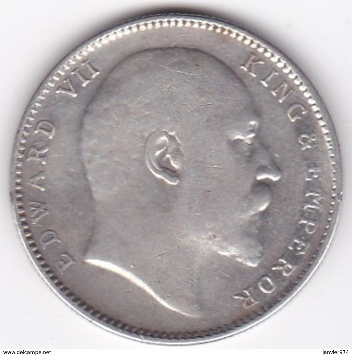 British India , One Rupee 1906 Bombay Edwards VII, En Argent, KM# 508 - India