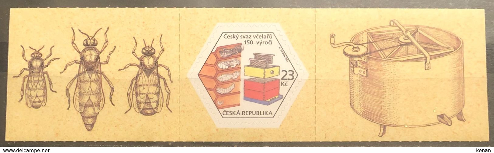 Czech Republic, 2022, The 150th Anniversary Of Czech Beekeepers Association With Two Label (MNH) - Ongebruikt