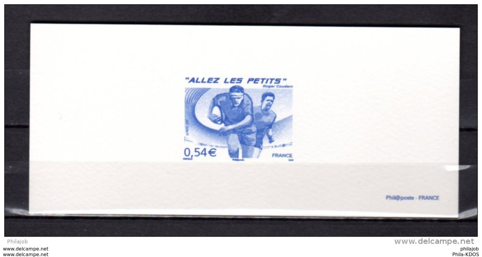 " COUPE DU MONDE DE RUGBY 2007 : ALLEZ LES PETITS " Sur Gravure Officielle. N°YT 4032. En Parfait état. - Rugby