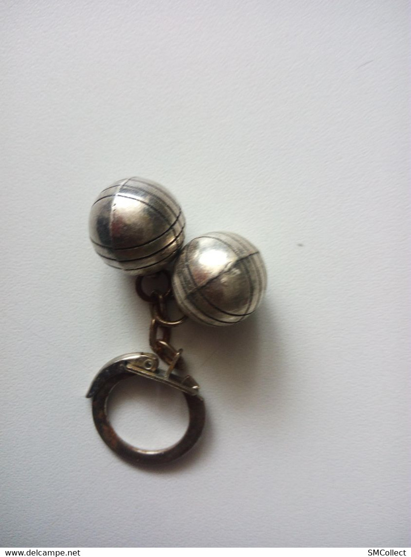 Porte Clé Métal. Doublette De Boules - Boule/Pétanque