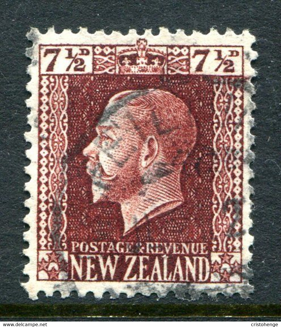 New Zealand 1915-30 KGV - Recess - P.14 X 13½ - 7½d Red-brown Used (SG 426) - Used Stamps