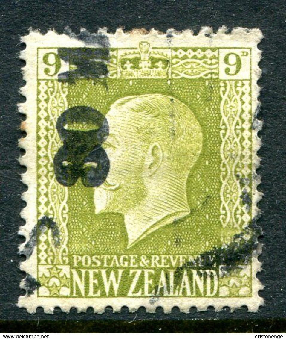 New Zealand 1915-30 KGV - Recess - P.14 X 13½ - 9d Yellowis-olive Used (SG 429c) - Used Stamps