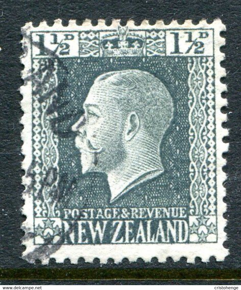 New Zealand 1915-30 KGV - Recess - P.14 X 13½ - Wide Wmk. - 1½d Grey-slate Used (SG 431) - Used Stamps