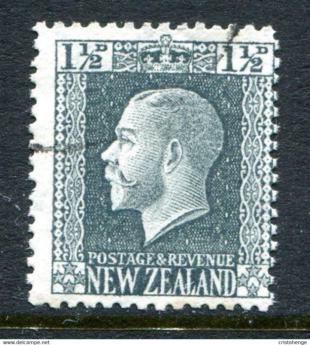 New Zealand 1915-30 KGV - Recess - P.14 X 14½ - Wide Wmk. - 1½d Grey-slate Used (SG 431b) - Used Stamps