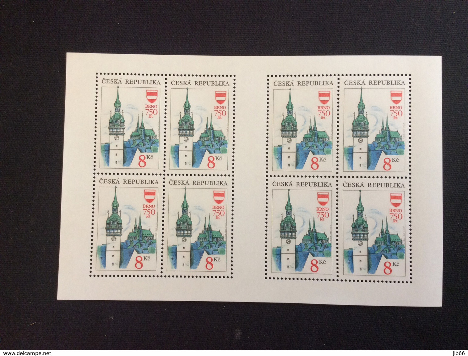 1993 Bloc-feuillet De 8 Timbres ** 750 Ans De La Ville De Brno Egise St Pierre Et St Paul YT 9 - Blocks & Sheetlets