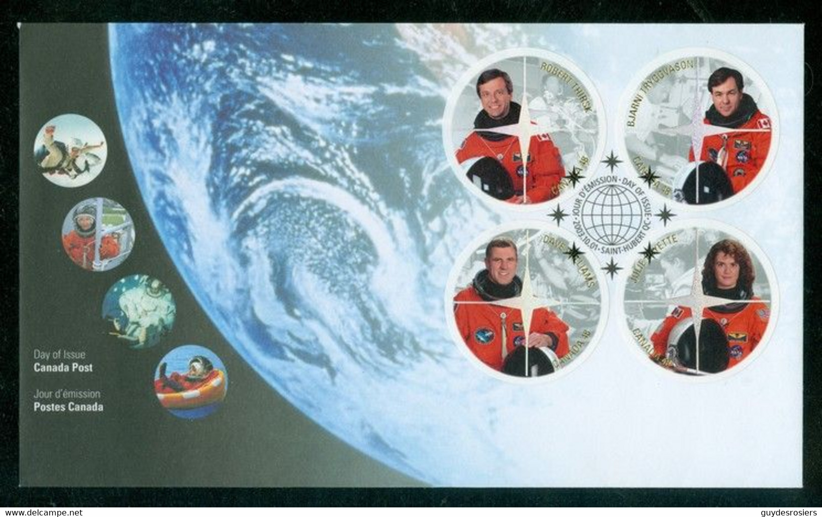 Astronautes Canadiens : Payette + William + Thirsk +; Timbre Scott # 1999 Stamp; Pli Premier Jour / First Day Cover 9978 - Covers & Documents