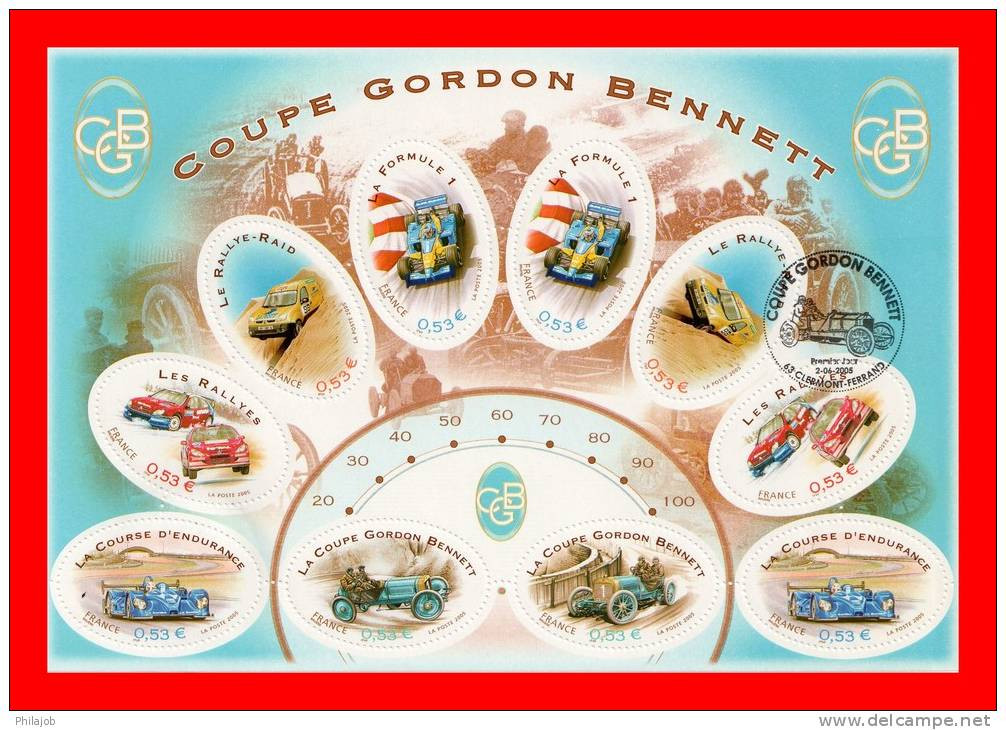 &#9989; " COUPE GORDON BENNETT "  Sur Notice Officielle 1er Jour De 2005 N° YT BF 86. Parfait état. FDC A SAISIR ! - Automobile