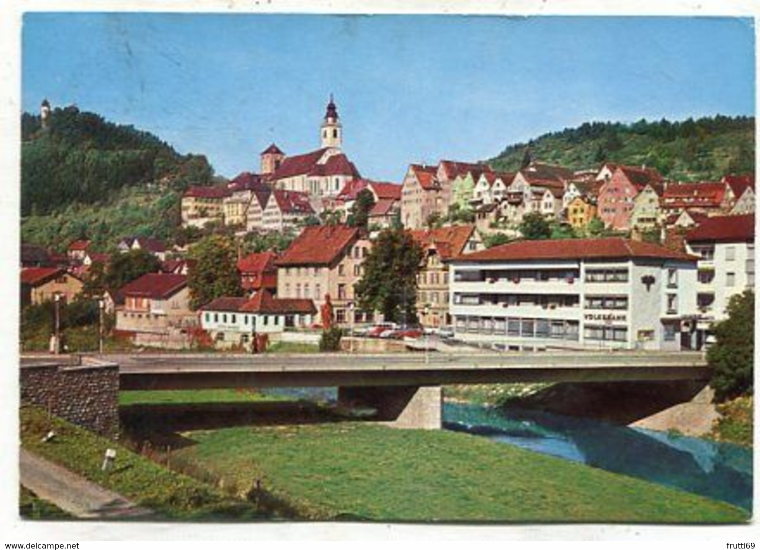 AK 063753 GERMANY - Horb Im Neckartal - Teilansicht Mit Schurkenturm U. Hl.-Kreuz-Kirche - Horb