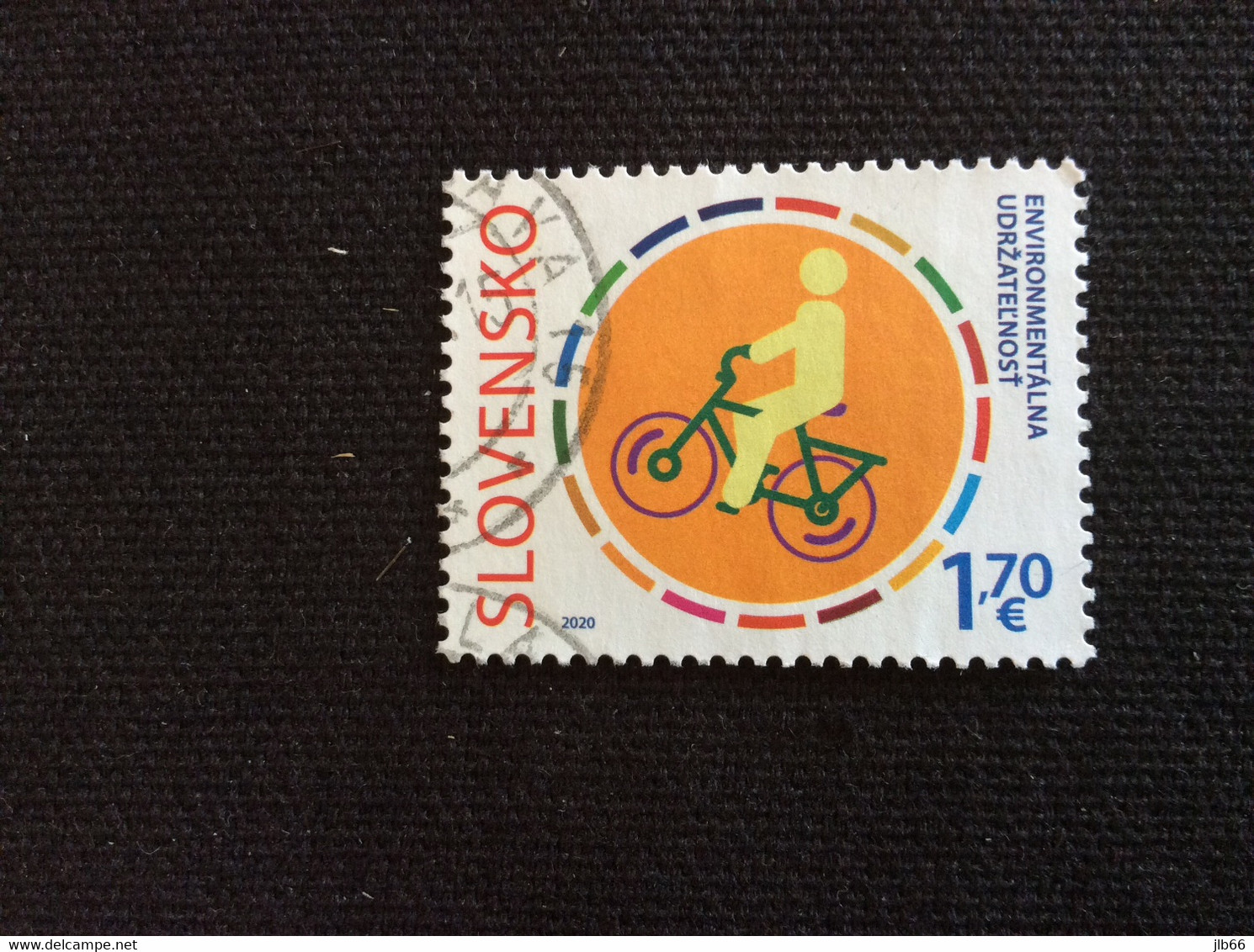 SK 2020 YT 792 Oblitéré Milanofil Act Now Protection Environnement Cyclisme émission Avec Saint Marin - Used Stamps