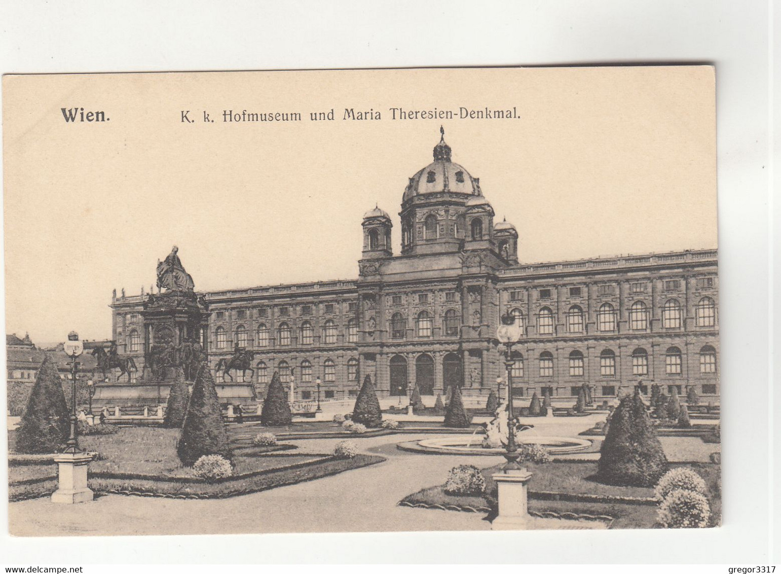 B3507) WIEN - K.K. Hofmuseum Und Maria Theresiendenkmal ALT !! - Musées