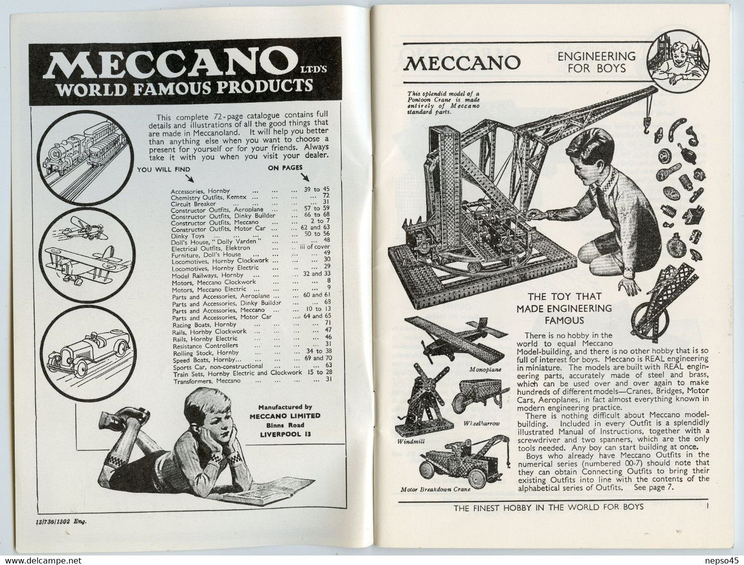 Hornby Trains Meccano.1937.Acorn Models Swansea G.B. Royaume -Uni. - Inglés