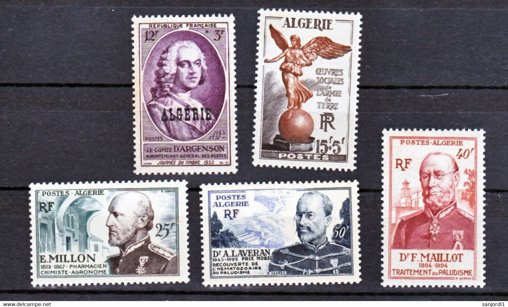 Algérie 303/307  1953 Neuf Avec Trace De Charnière* TB Mh Con Charnela Cote 21.25 - Años Completos