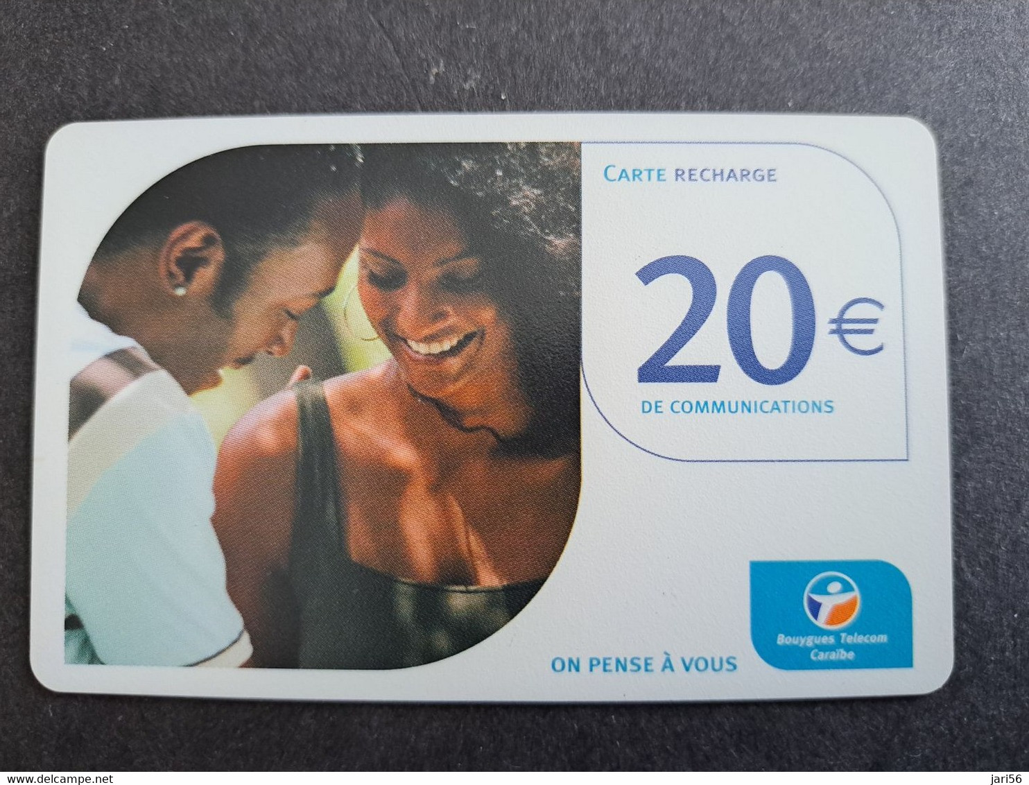 Caribbean Phonecard St Martin French Caribbean ANTILLES FRANCAISES RECHARGE BOUYGUES  120 EURO  ** 10234 ** - Antillen (Französische)