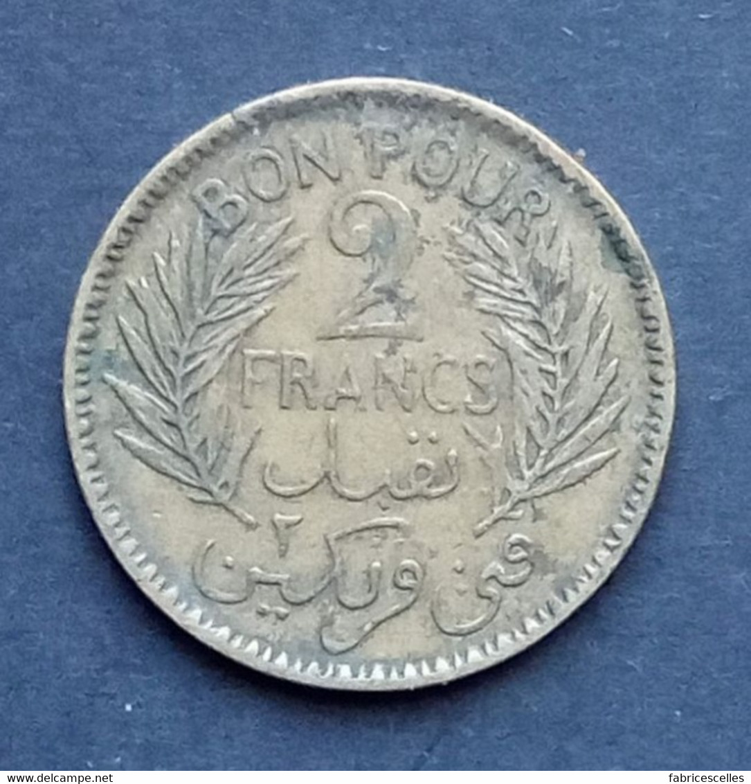 Tunisie - Pièce "Bon Pour 2 Francs" 1941 - Tunisia