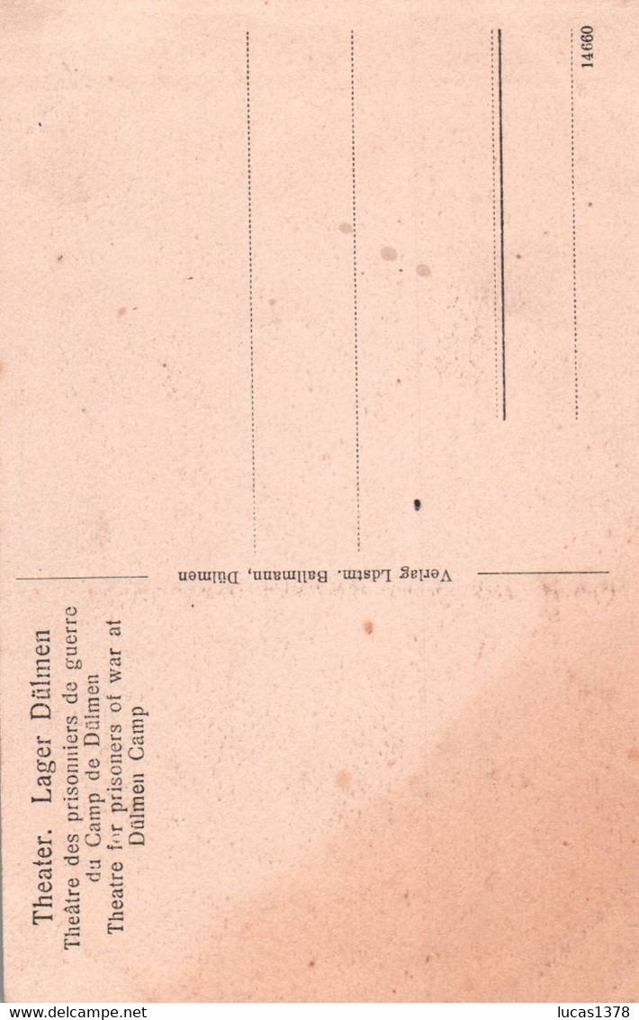 DÜLMEN Kriegsgefangenen Lager Theater / RARE - Duelmen