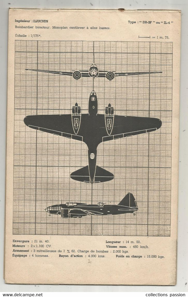 Aviation, Militaria, AVIONS RUSSES, Fascicule 1, Photos ,plans , Caractéristiques, 16 Pages , 16 Scans , Frais Fr 3.15 E - Aviación