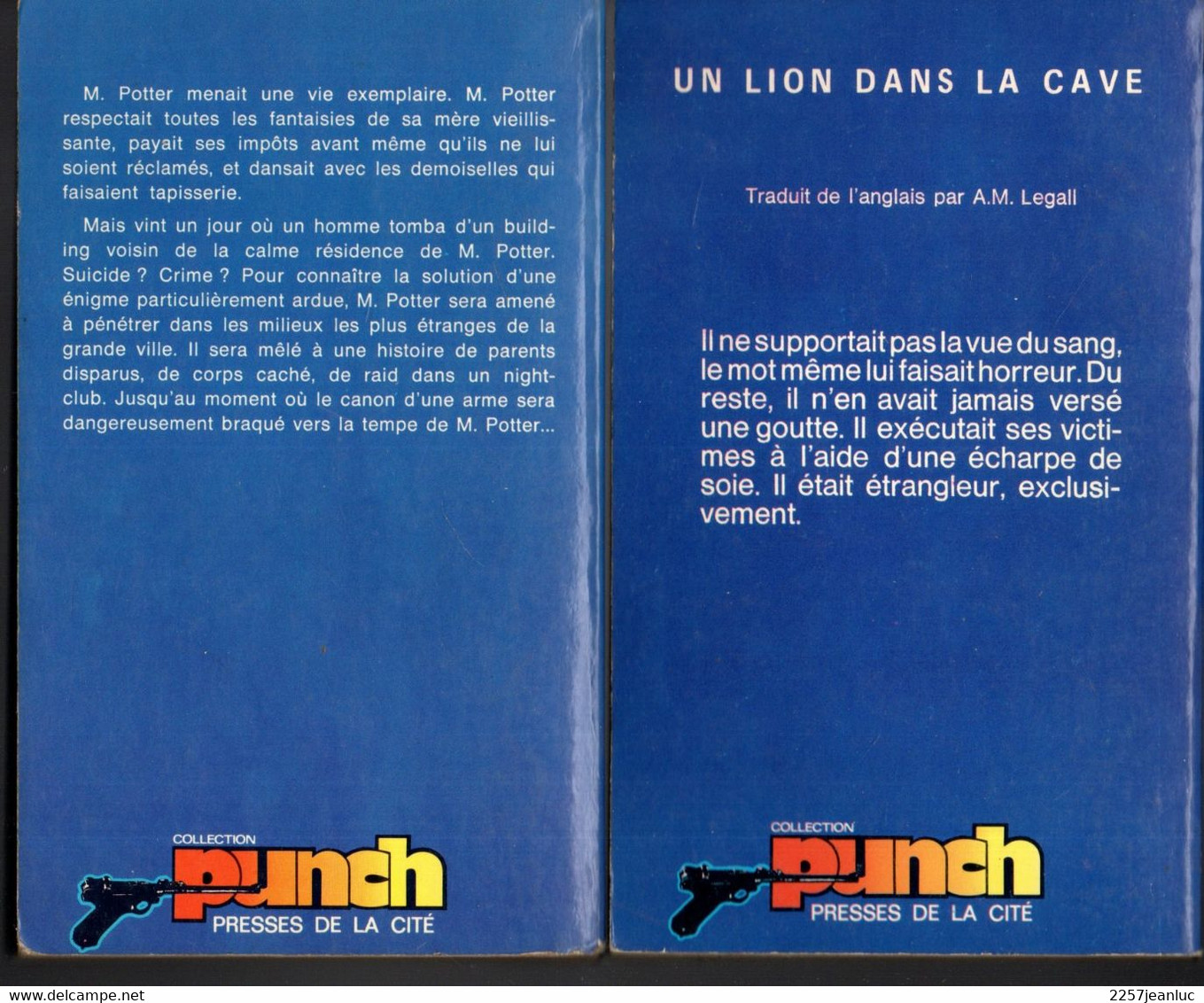 2 Romans Collection Punch - Jeune Cadavre Et Vieux Garçon  & Un Lion Dans La Cave  N: 3 Et 50 De 1956 - Presses De La Cité