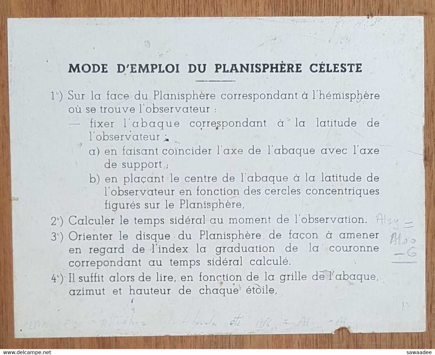 PLANISPHERE CELESTE - APPAREIL DE MESURE - NAVIGATION - SERVICE HYDROGRAPHIQUE DE LA MARINE - BOITE ET ABAQUES - 1950/60 - Andere Geräte