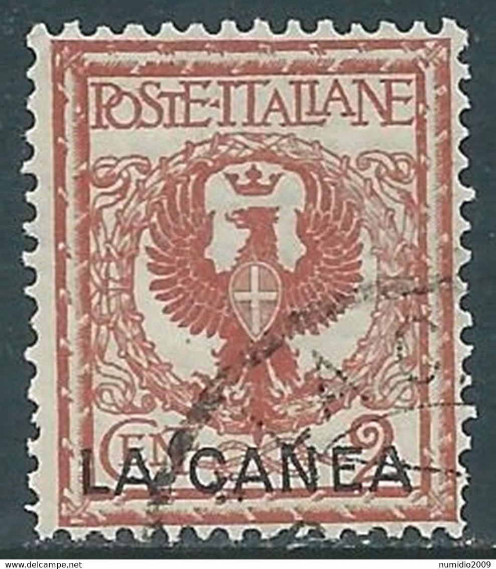 1905 LEVANTE LA CANEA USATO AQUILA 2 CENT - RF16-7 - La Canea