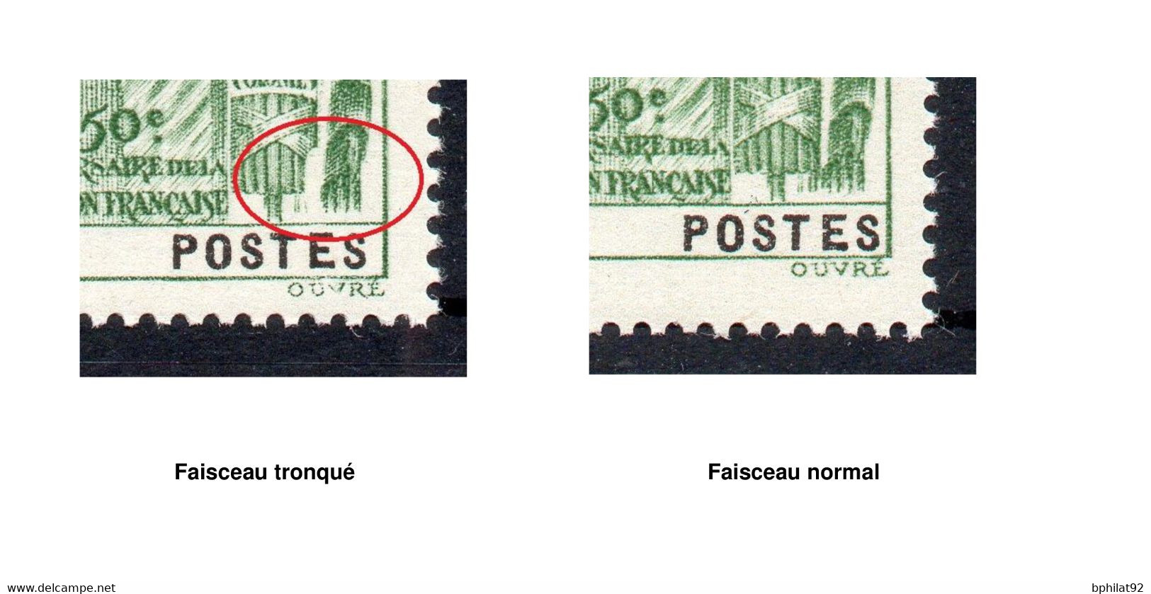 !!! PRIX FIXE : CAMEROUN, SERIE BASTILLE N°192/196 NEUVE ** N°192 VARIETE FAISCEAU TRONQUE - Neufs