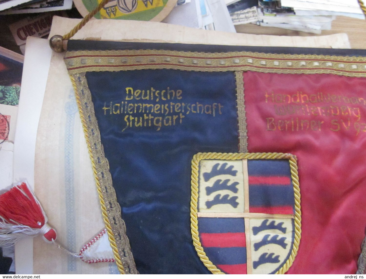 Flags Deutsche Hallenmeisterschaft Stuttgart 1960 5-6 III Handballverband Warttenberg Berliner Big - Handball