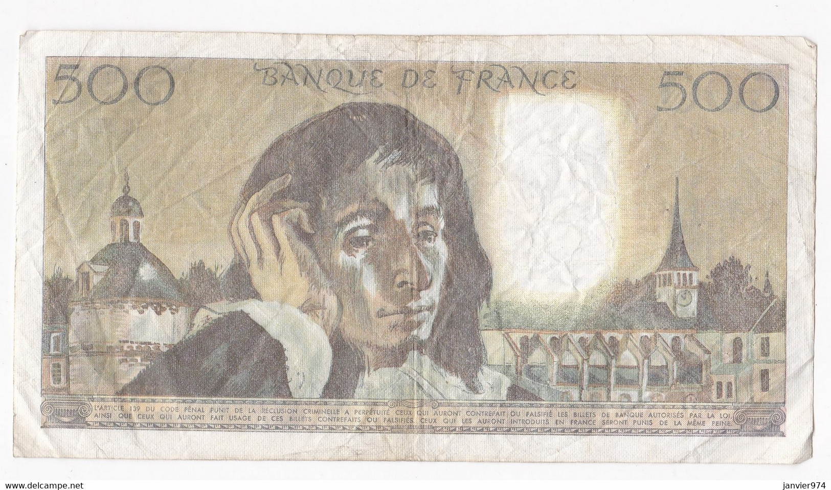 500 Francs Pascal 3 – 1 – 1985, Alph. H.221 N° 38997 - 500 F 1968-1993 ''Pascal''