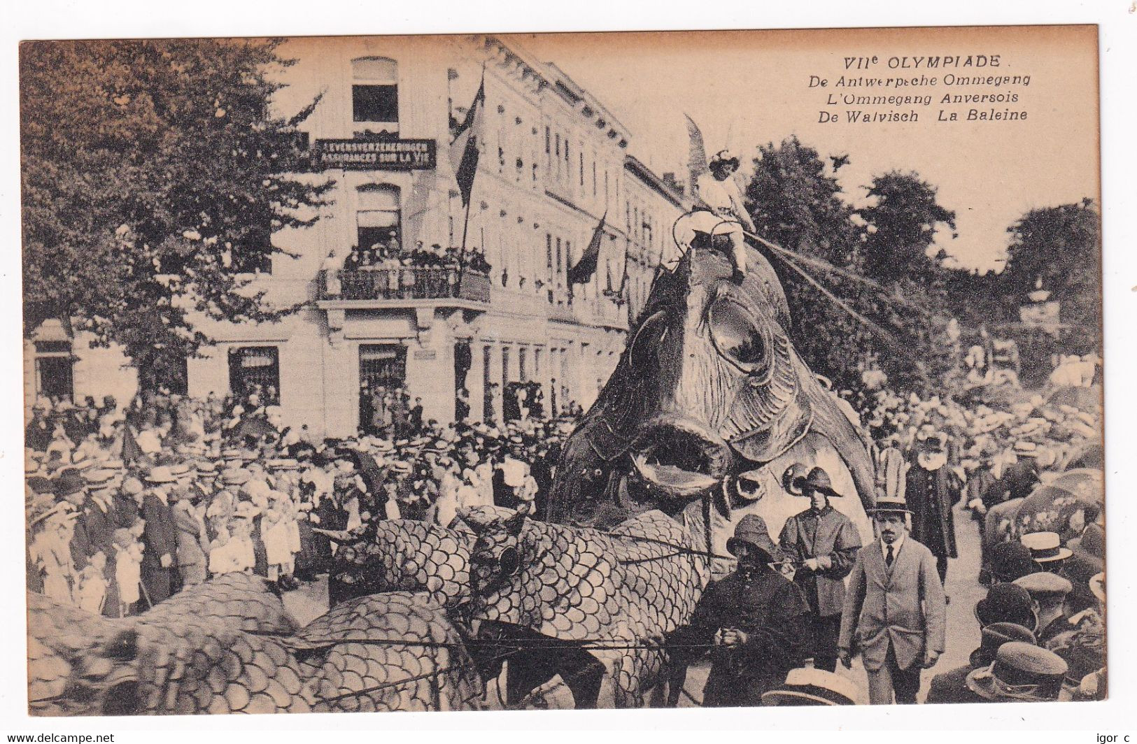 Belgium 1920 Card: Olympic Games Anvers Antwerp; Folklore Festival - Zomer 1920: Antwerpen