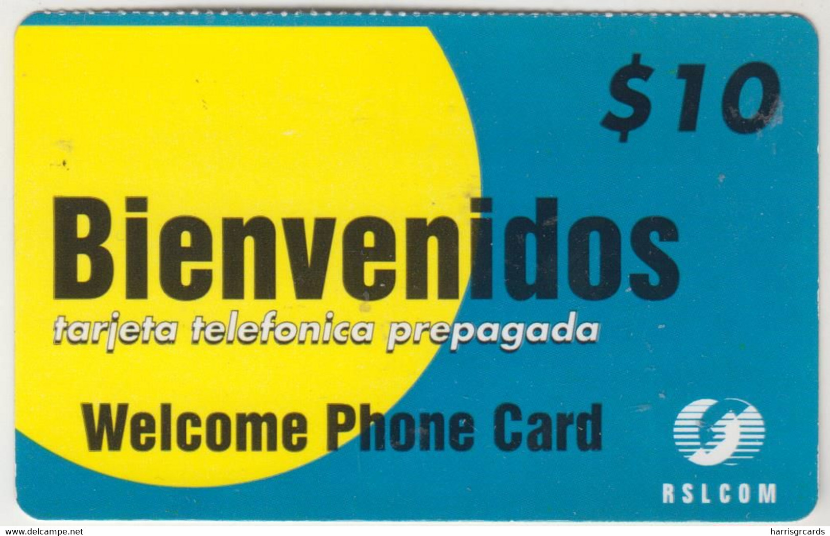 DOMINICAN REPUBLIC - Bienvenidos, RSLCom Prepaid Card 10$, Used - Dominik. Republik