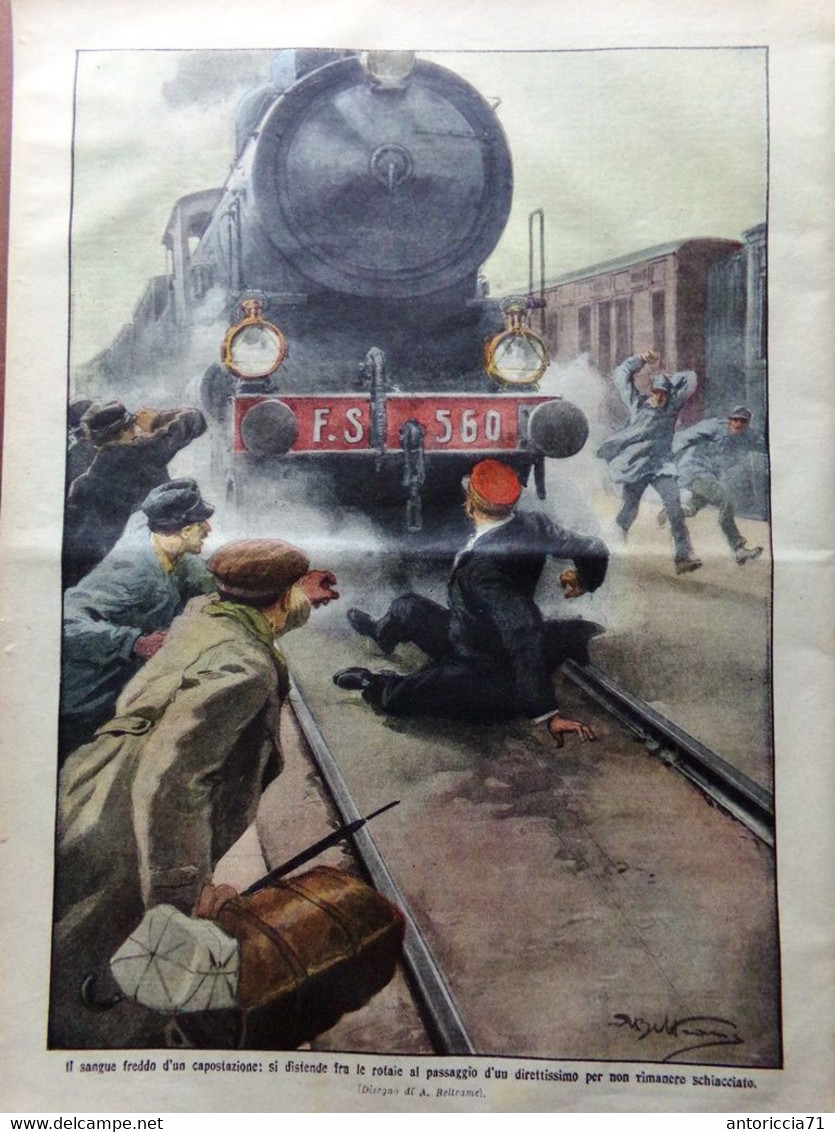 La Domenica Del Corriere 22 Febbraio 1914 Crisi Acqua Dolci Edison Trasfusione - Guerre 1914-18