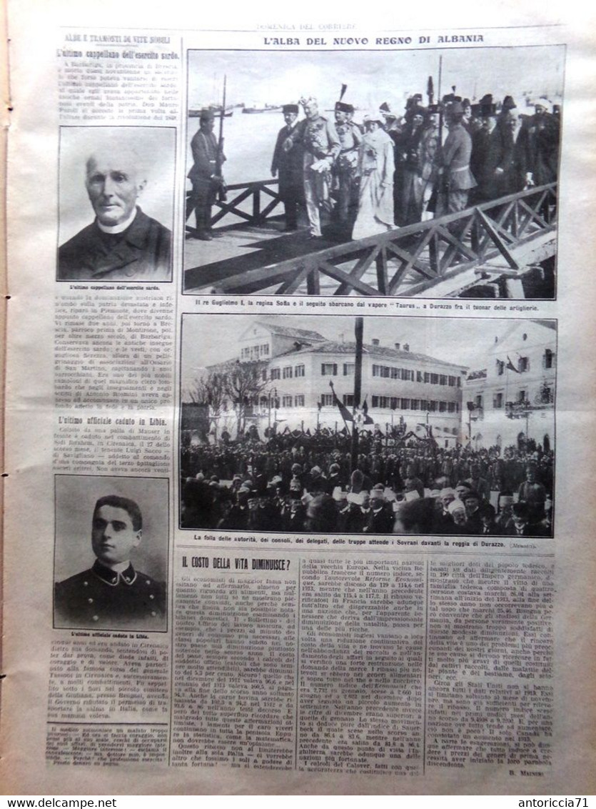 La Domenica Del Corriere 22 Marzo 1914 Suffragetta Londra Castello Lugo Ginevra - Guerre 1914-18