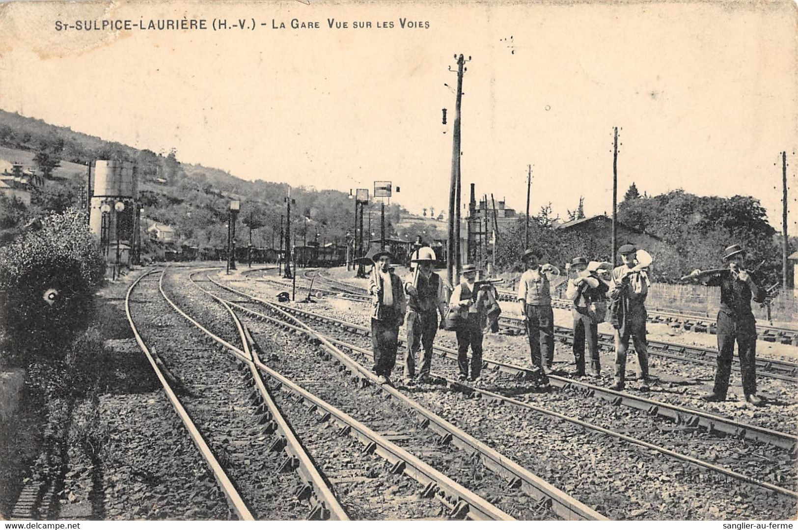 CPA 87 SAINT SULPICE LAURIERE LA GARE VUE SUR LES VOIES - Sonstige & Ohne Zuordnung