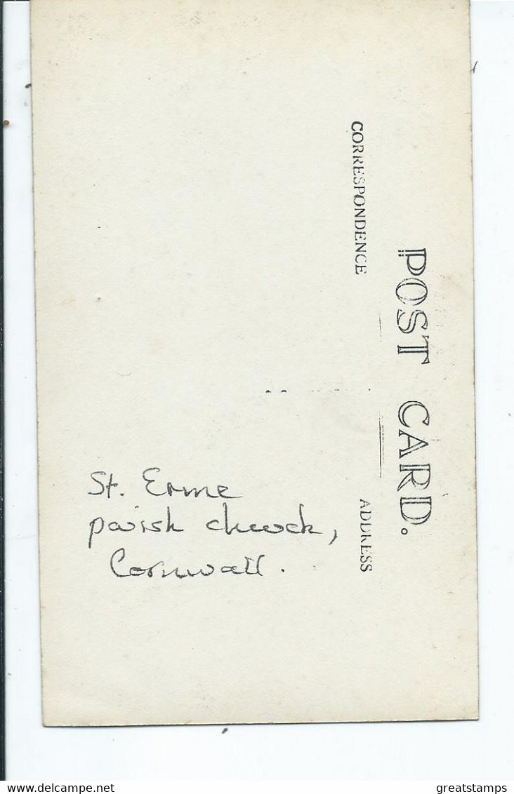 Cornwall Postcard   . St.erme Parish Church Unposted Really Old Card - St Michael's Mount